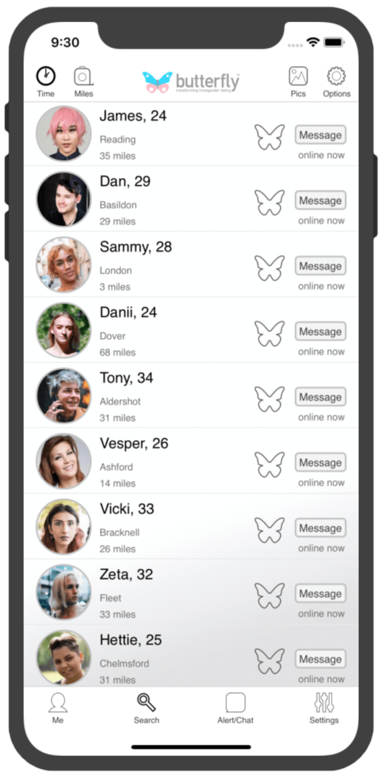 Butterfly app screenshot